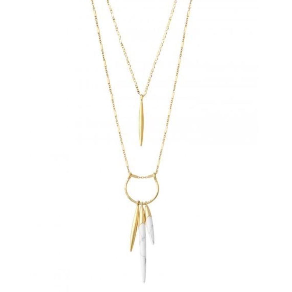 EUC  Stella & Dot Quill Layering Necklace